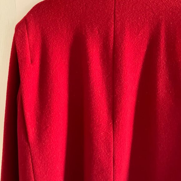 Vintage Burlington Wool Red Pea Coat Jacket Womens Size 18 Made in USA. - Picture 10 of 15